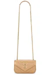 Saint Laurent Toy Loulou Bag In Natural Tan