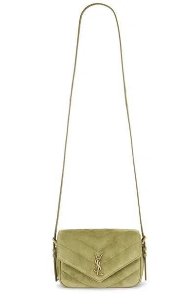 Saint Laurent Toy Loulou Bag In New Kaki Green