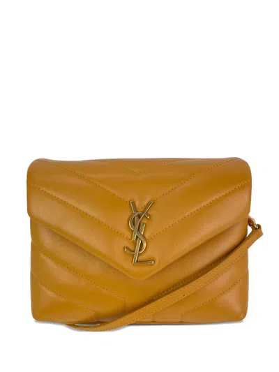 Pre-owned Saint Laurent Toy Loulou Quilted Crossbody Bag In Brown