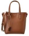 Saint Laurent Toy Mini Leather Shopping Tote In Brown
