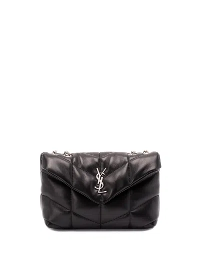 Saint Laurent `toy` `puffer` Bag In Black