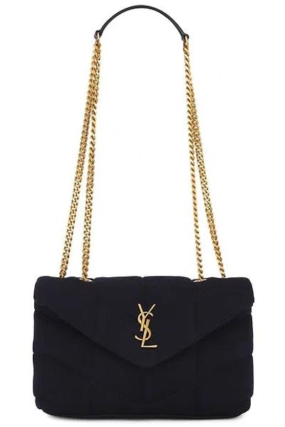 Saint Laurent Toy Puffer Bag In Blue Sea