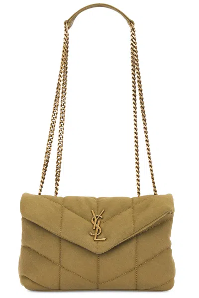 Saint Laurent Toy Puffer Bag In Fir Green