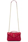Saint Laurent Loulor Small Puffer Bag In Red Danger