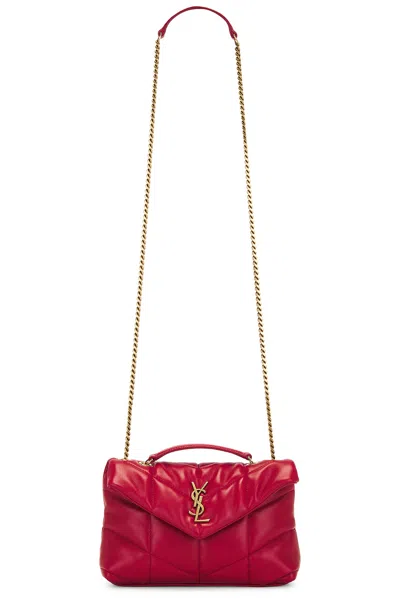 Saint Laurent Toy Puffer Bag In Red Danger