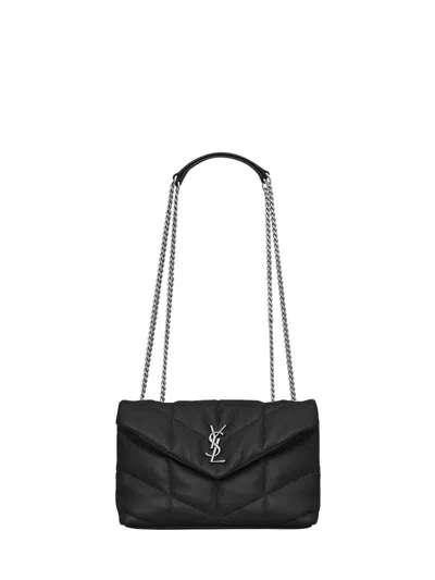 Saint Laurent Toy Puffer In Lambskin In Black