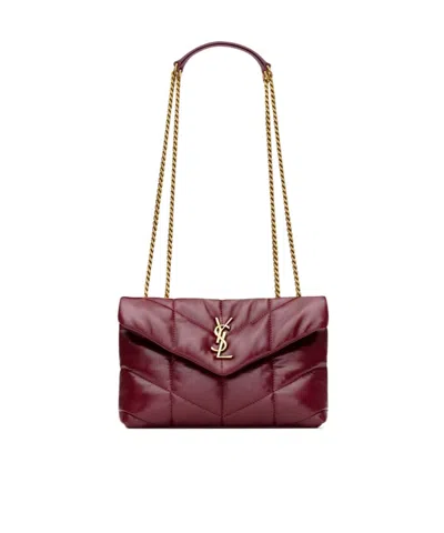 Saint Laurent Toy Puffer In Shiny Leather