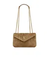 Saint Laurent Toy Puffer Logo Shoulder Bag In Brown