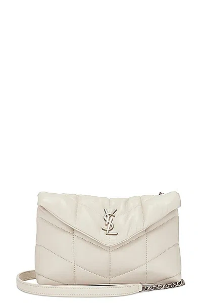 Saint Laurent Toy Puffer Loulou Bag In Crema Soft