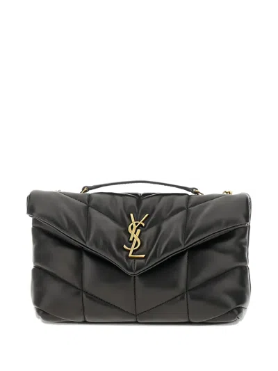Saint Laurent Toy Puffer Shoulder Bag In Black