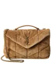 Saint Laurent Toy Puffer Suede Shoulder Bag
