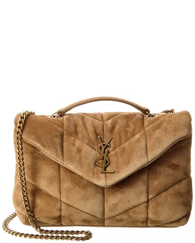 Saint Laurent Toy Puffer Suede Shoulder Bag