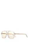 Saint Laurent Transparent Acetate Sl 545 Sunglasses In Neutral