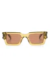 Saint Laurent Transparent-frame Sunglasses In Yellow