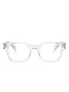 Saint Laurent Transparent Glasses In Grey