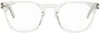 Saint Laurent Transparent Sl 28 Glasses In Beige-beige-transpar