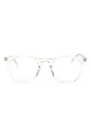 Saint Laurent Sl 588 Recycle Acetate Round Optical Transparent In Neutrals