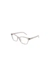 Saint Laurent Transparent Wayfarer-frame Glasses In Nude