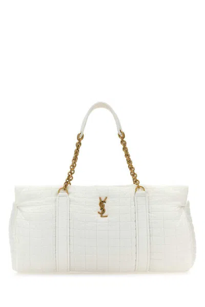 Saint Laurent Travel Bags In White