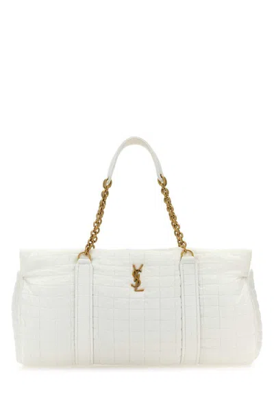 Saint Laurent Travel Bags In White