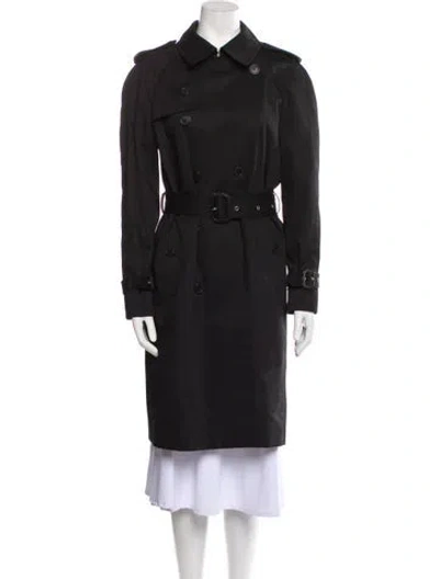 Pre-owned Saint Laurent Trench Coat In Black