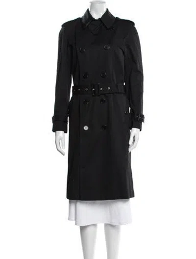 Pre-owned Saint Laurent Trench Coat In Black