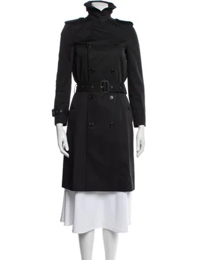 Pre-owned Saint Laurent Trench Coat In Black