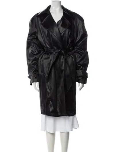 Pre-owned Saint Laurent Trench Coat In Black