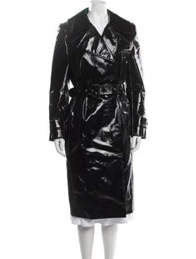 Pre-owned Saint Laurent Trench Coat In Black