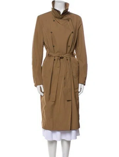 Pre-owned Saint Laurent Trench Coat In Brown