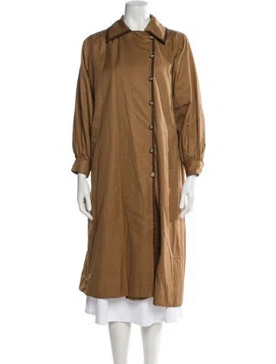 Pre-owned Saint Laurent Trench Coat In Brown
