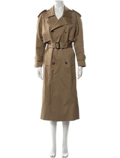 Pre-owned Saint Laurent Trench Coat In Brown