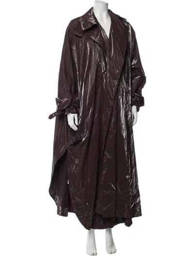 Pre-owned Saint Laurent Trench Coat In Brown