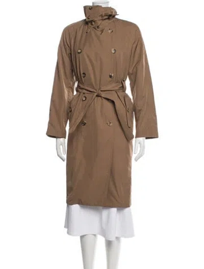 Pre-owned Saint Laurent Trench Coat In Brown