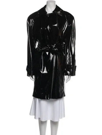 Pre-owned Saint Laurent Trench Coat W/ Tags In Black