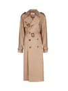 Saint Laurent Long-sleeved Windbreaker In Beige