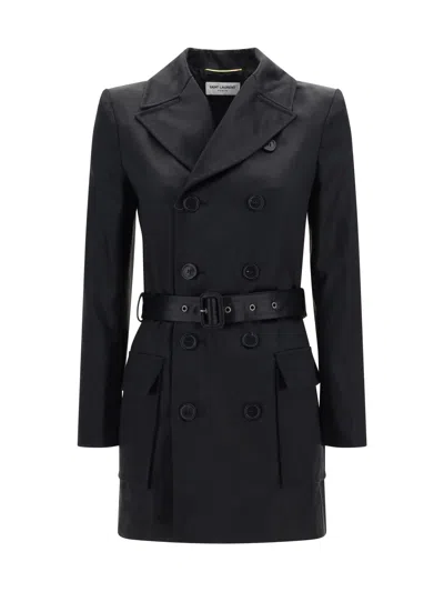 SAINT LAURENT DOUBLE-BREASTED TRENCH