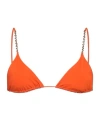 Saint Laurent Triangle Bikini Top In Orange