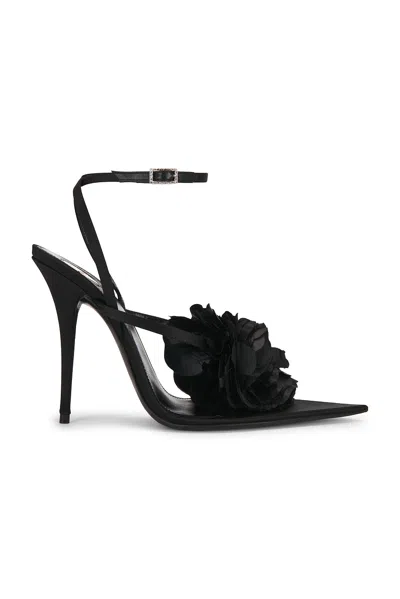 Saint Laurent Trianon Sandal In Black