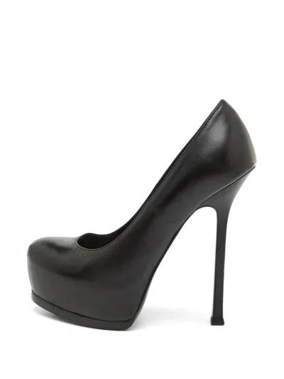 Pre-owned Saint Laurent Tribtoo Platform Pumps In Black