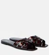 Saint Laurent Tribute 05 Leopard-print Leather Flats In Multicoloured