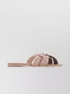 Saint Laurent Tribute Patent Leather Flat Sandals