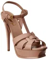 Saint Laurent Tribute High Heel Sandals In Brown