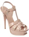Saint Laurent Platform Tribute Sandals In Beige