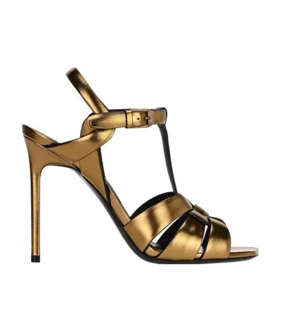 Saint Laurent Tribute 1110mm Sandals In Brown