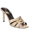 Saint Laurent Tribute 85 Leather Sandal In Nude