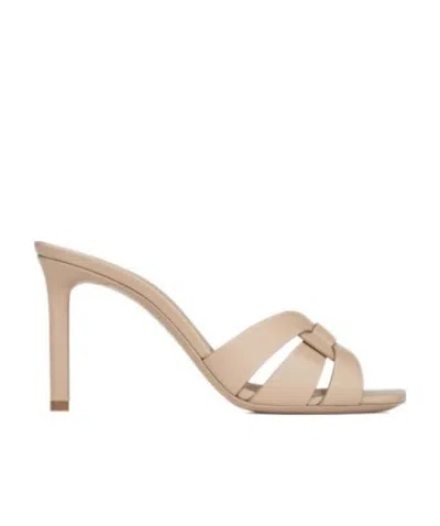 SAINT LAURENT SAINT LAURENT TRIBUTE OPEN TOE MULES
