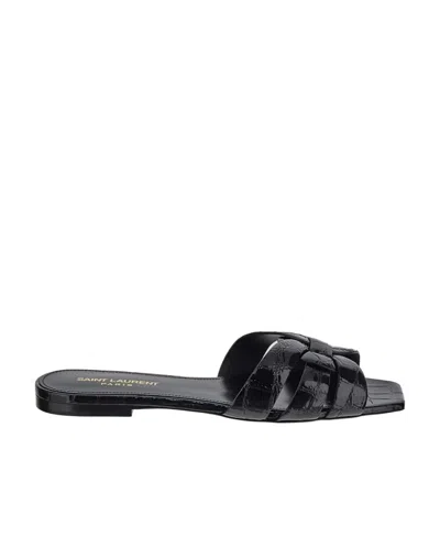 Saint Laurent Tribute Slip-on Mules In Black