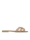 Saint Laurent Woman Antiqued Pink Tribute 05 Slippers In Nude & Neutrals