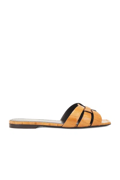 SAINT LAURENT TRIBUTE FLAT SANDAL
